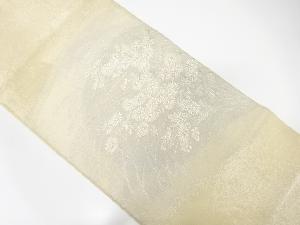 紗　菊模様織り出し　袋帯